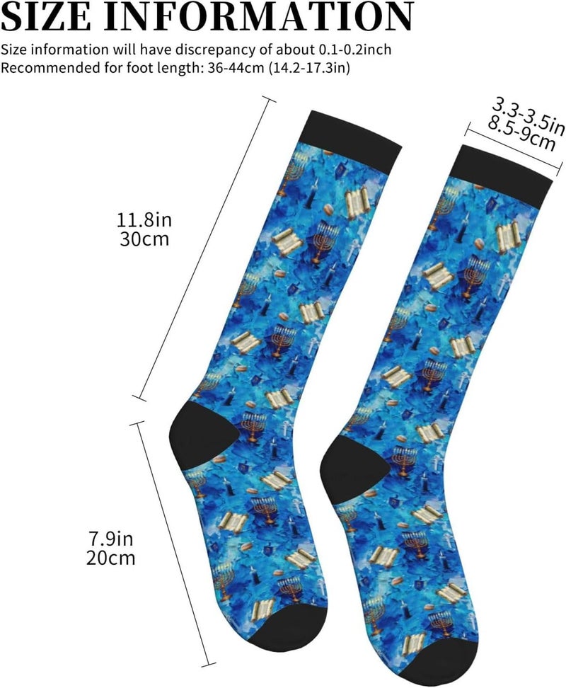 thmnj Compression Socks Knee High Support Socks for Women Men Circulation Stockings for Athletic Running Cycling Flying - Image 4